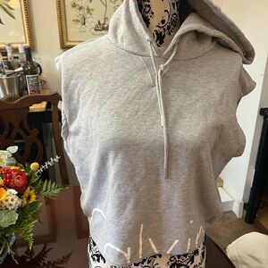 Calvin Klein Light Gray Sleeveless Hoodie